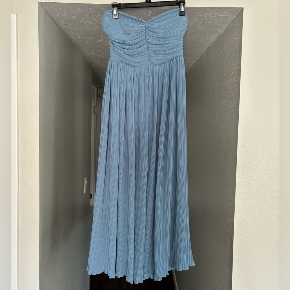 Blue Fluted Zara Dress. Size Small